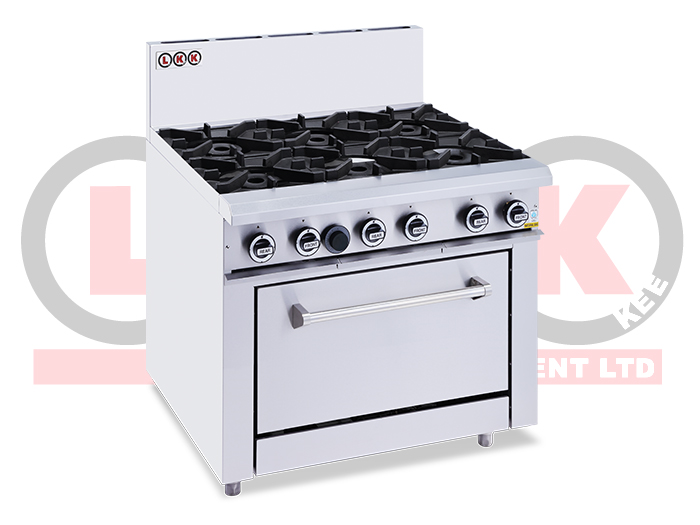 6 OPEN BURNER COOKTOP + STATIC OVEN